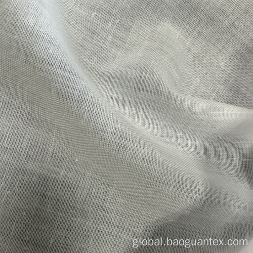 Solid Color Dyed Polyester Linen Textile for Garments